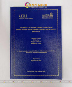 Bìa mạ vàng trường VGU 13